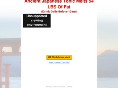 (2) Japanese Tonic Destroys Belly Fat Overnight